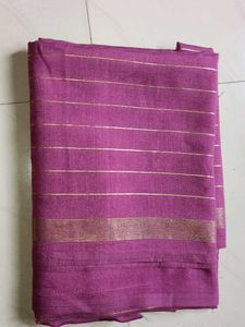 Rose & Gold Striped Fabric
