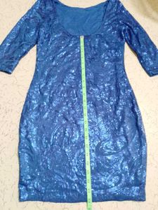 Blue Sequin Party Dress