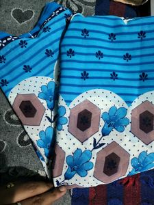 Blue Floral Print Fabric