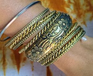 Vintage Gold-Tone Bangle Set