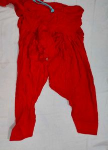 Red Suit Salwar Golden Sequins Work