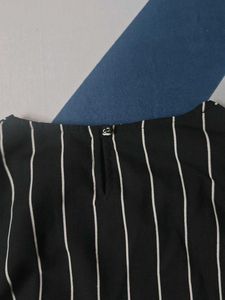 Striped Floral Cuff Top