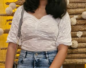 White Crop Top