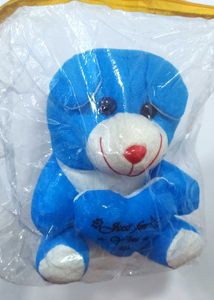 Blue Puppy Plush with Heart