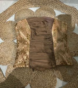 Elegant Brown Corset Top