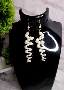 ✨ Spiral Pearl Dangle Earrings ✨