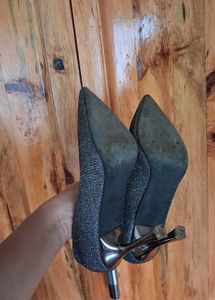 Sparkly Pointed-Toe Heels