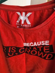 Kook N Keech Red Crop Top- Size XL