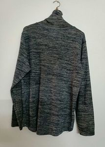 Men’s Heathered Navy Cowl Neck Pullover by E.T.A