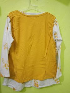 Stylish Yellow &amp; White Top