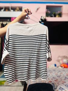 Striped Oversized Top