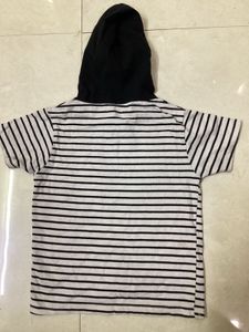 Striped Hooded Tee
