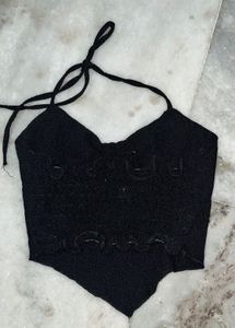 Black Halter Top