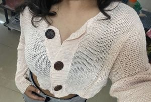 💗made in korea Cropped Knit Cardigan