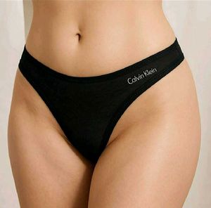 Calvin Klein Black Mesh Thong Panty – Size S