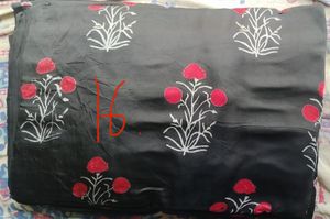 Modal Satin Fabric Block Print