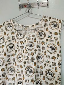 Elephant Print Sleeveless Top