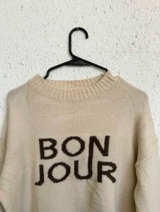 Bonjour Cropped Sweater