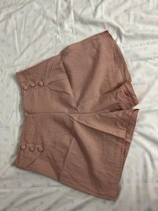 Pink Pure Cotton Solid Regular Fit Shorts