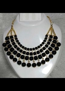 Black Beaded Necklace