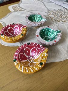 Brand New Hand Painted Diyas