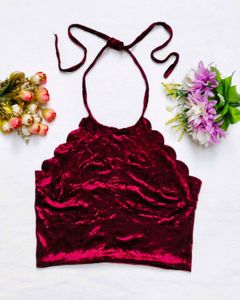Velvet Crop Top