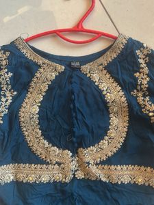 Elegant Blue Embroidered Kurta Set