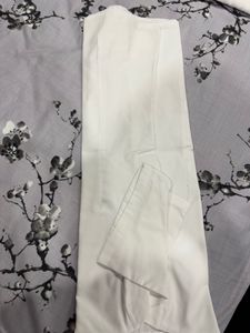 White Half Sleeve Cotton Shirt For Women.