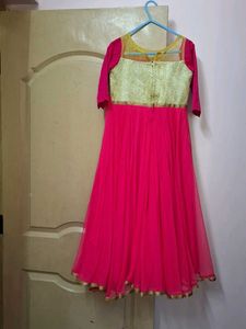 Pink &amp; Gold Ethnic Gown