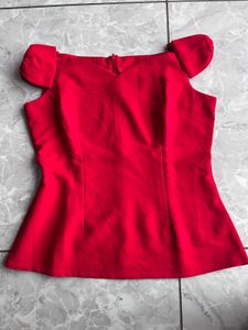 Red Off-Shoulder Top