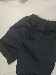 Boys Black Cargo Shorts