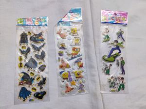 Ben 10 Batman And Sponge Bob Stickers Combo