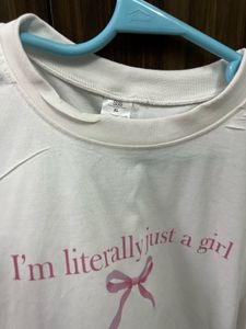 New Just A Girlypop White Crop Top