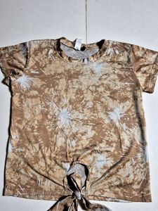 Tie-Front Graphic Tee