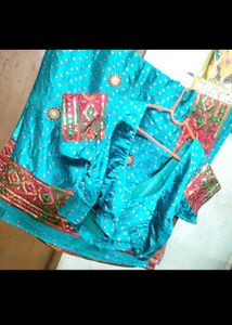 Badhni silk saree and blouse.