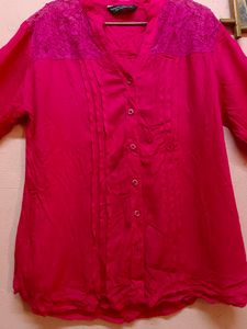 30rs Off🚚 Unused Hot Pink Shirt/Top(Women&#39;s