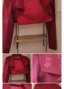 Combo Of Black Corset And Red Jacket