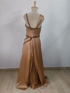 Elegant Brown Evening Gown