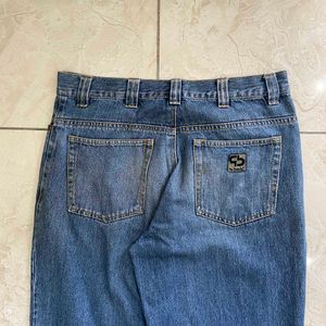 Classic Blue Baggy Denim Jeans