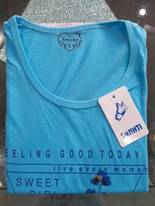 NEW SKY BLUE COLOR T SHIRT