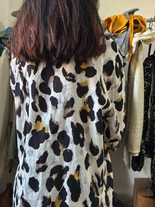 Leopard Print Button-Down Shirt