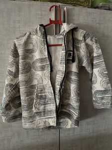 Boys Patterned Zip-Up Hoodie