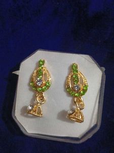 Green Stone Earrings