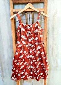 Printed Satin Dress Bust Size-26