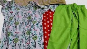 Floral Kurti And Plazzo Set brand xl size
