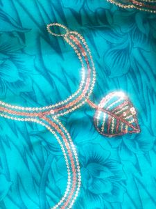 Synthetic Saree With Sequence Work