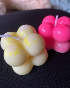 Yellow Bubble Candle