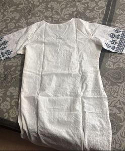 Embroidered White Kurta Set
