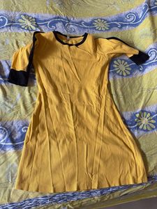 Yellow Casual Mini Dress