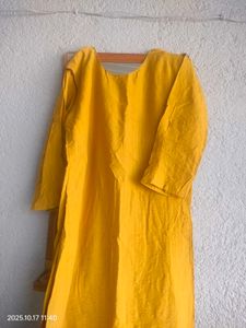 Yellow Kurti with Red Pants